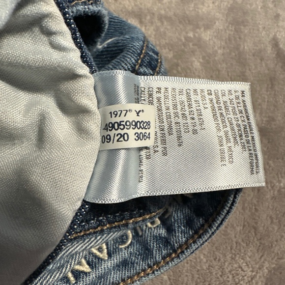 American Eagle Women’s Mom Jeans 6 Long Blue Distressed Straight - Picture 7 of 9